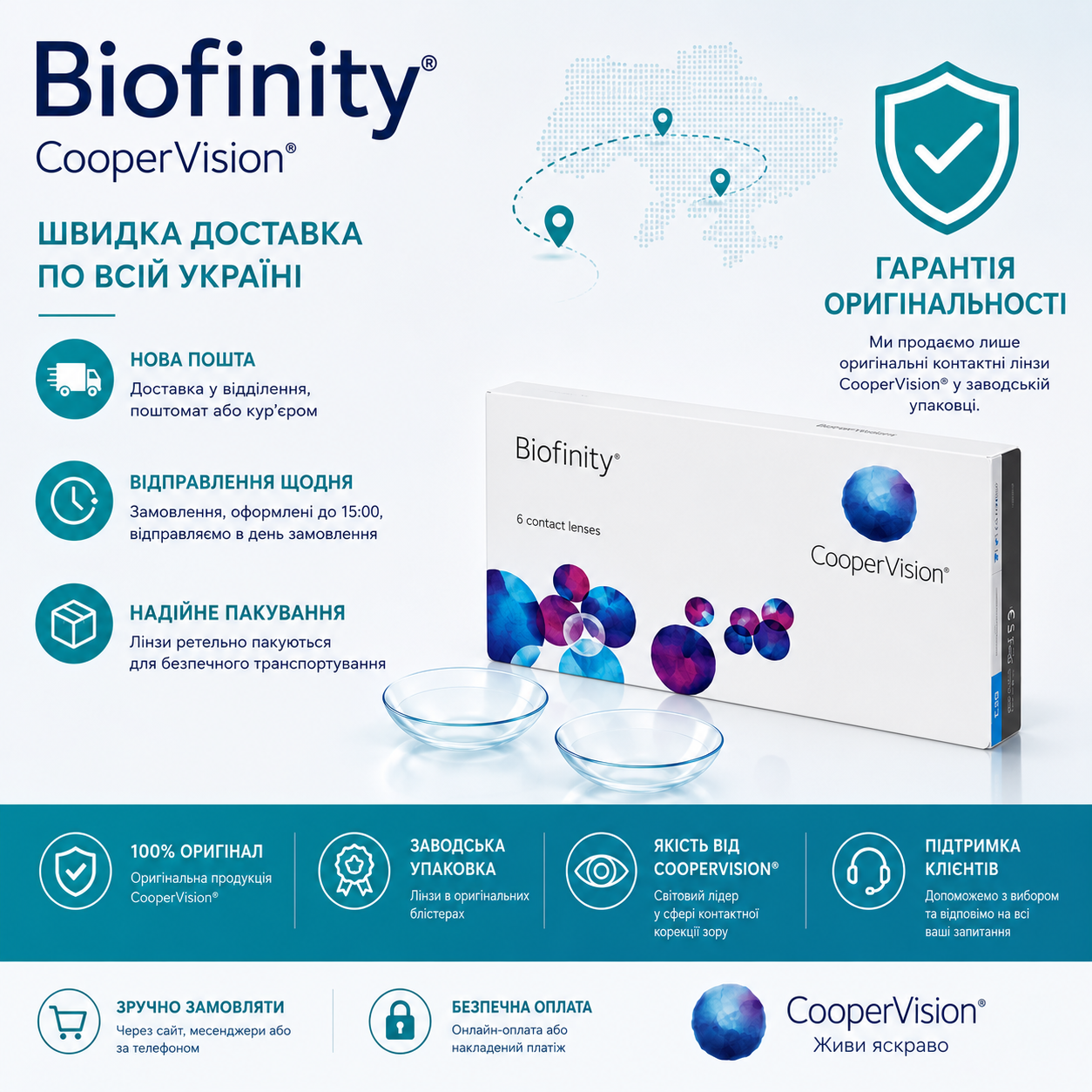 Biofinity CooperVision (Біофініті) – контактні лінзи - Зображення 5